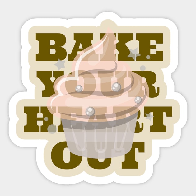 Bake Your Heart Out Sticker by Craft and Crumbles